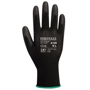 Portwest Unisex Adult PU Palm Gloves / Black